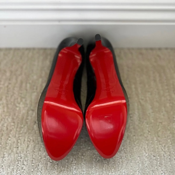 NWOB Christian Louboutin Bianca Patent Calf - Black 9B (39) - Picture 3 of 8